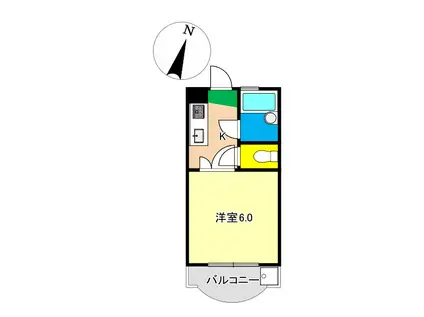 エリジアハイツ(1K/5階)の間取り写真