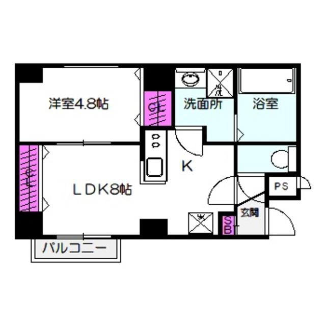 BELL ANGE(1LDK/1階)の間取り写真