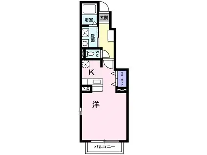 カノン・エス(1K/1階)の間取り写真