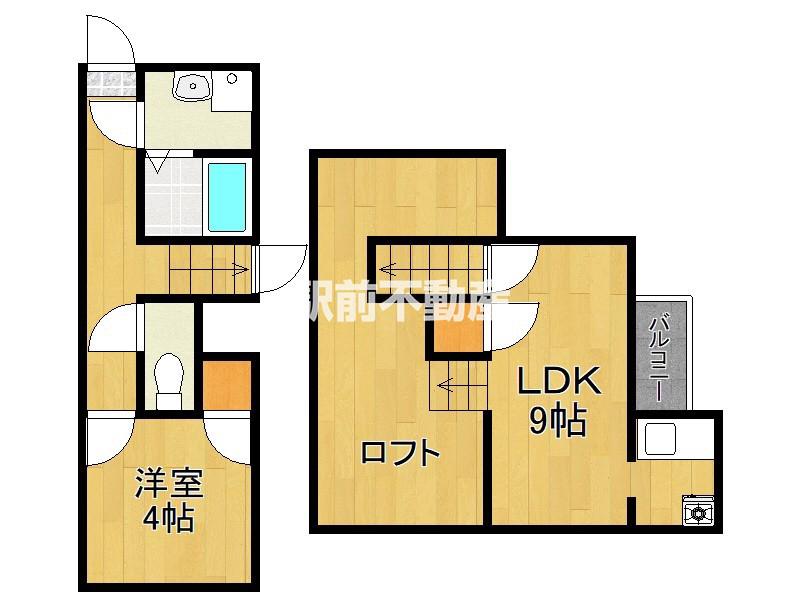 CB天神リフレム(1LDK/2階)の間取り写真