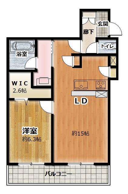 クオリスタ浦和(1LDK/1階)の間取り写真