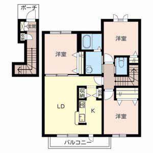 ル・パルク(3LDK/2階)の間取り写真