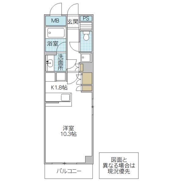 あむねす・ みと(ワンルーム/5階)の間取り写真