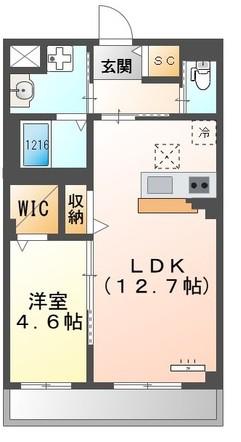 中村区鳥居西通2丁目マンション(1LDK/1階)の間取り写真
