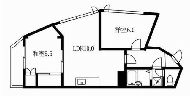 M・ゼフィール(2LDK/3階)の間取り写真