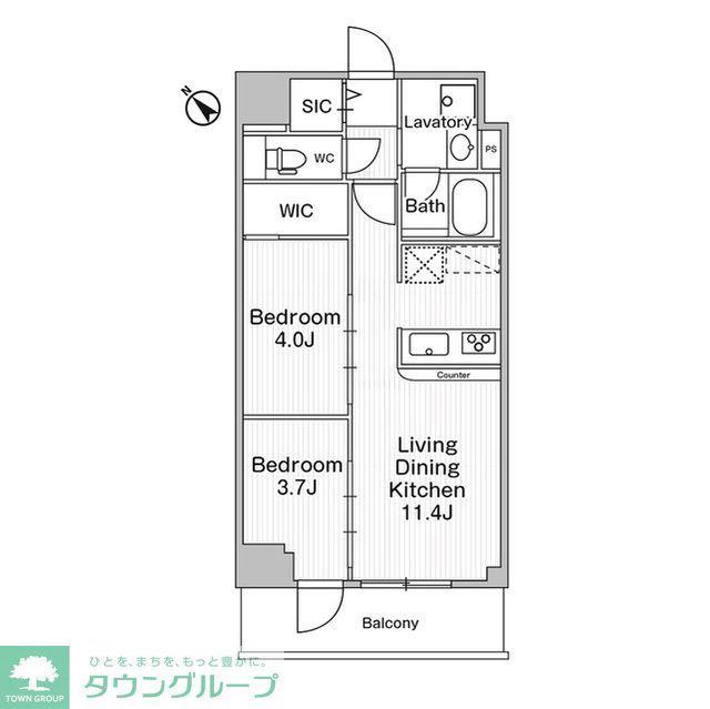 コンフォリア・リヴ巣鴨(2LDK/8階)の間取り写真