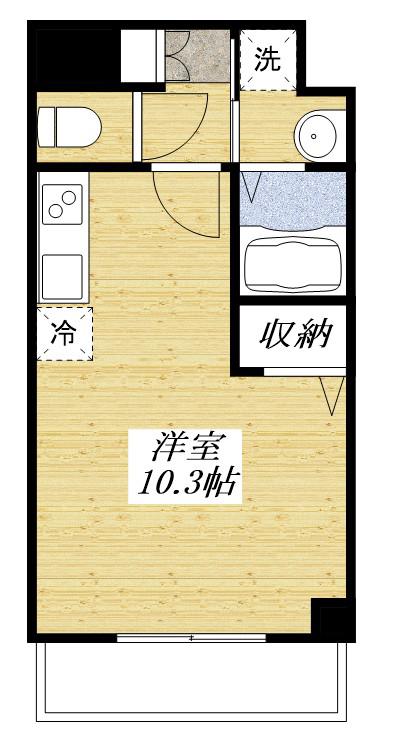 MAULOA(1K/1階)の間取り写真