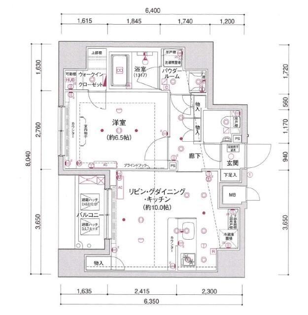 アルテシモポルト(1LDK/5階)の間取り写真