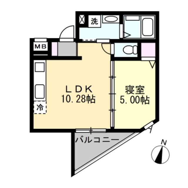 ANQI神宮前(1LDK/1階)の間取り写真