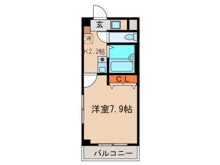 サンフローラJJ(1K/3階)の間取り写真