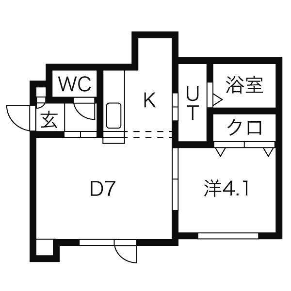 NAP-TEINE(1LDK/1階)の間取り写真