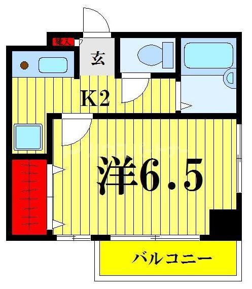 パークサイドハウス(1K/2階)の間取り写真