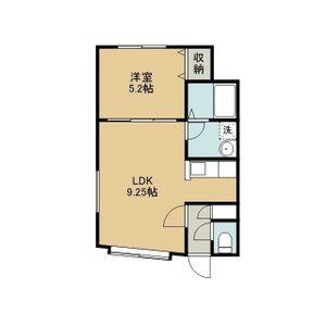 カルム札幌(1LDK/2階)の間取り写真