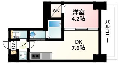 S-RESIDENCE江坂(1DK/3階)の間取り写真