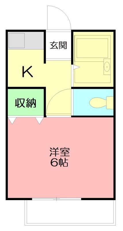 エヌハウス(1K/2階)の間取り写真