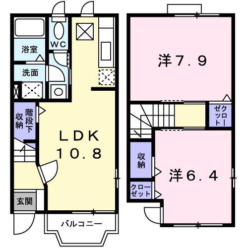 サニ-グレイスM1号館(2LDK/1階)の間取り写真
