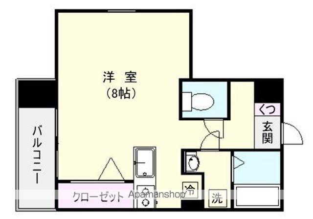 KOU TAI SHIN BUIL 西田(ワンルーム/5階)の間取り写真