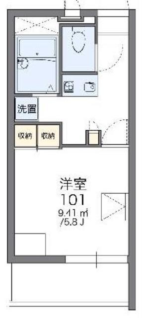 レオパレスゴールドヒルズ(1K/3階)の間取り写真
