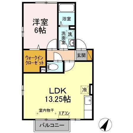 トップVVIVIIVIII(1LDK/2階)の間取り写真