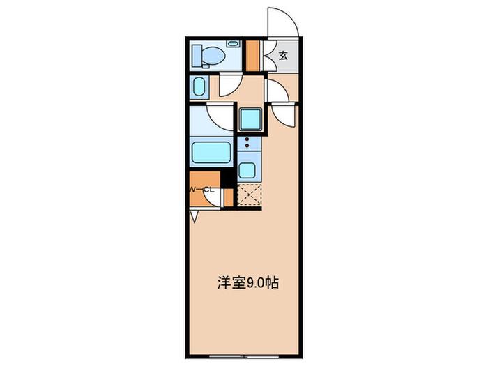 LEGALAND KAGURAZAKA(ワンルーム/3階)の間取り写真