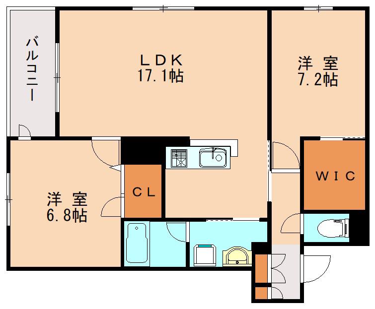 SHAMAISON AMBER026(2LDK/2階)の間取り写真