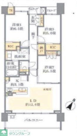 ドレッセ青葉台プレエスタ(3LDK/2階)の間取り写真
