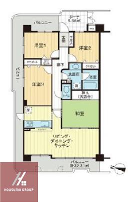 メロディーハイム桃山台(4LDK/4階)の間取り写真