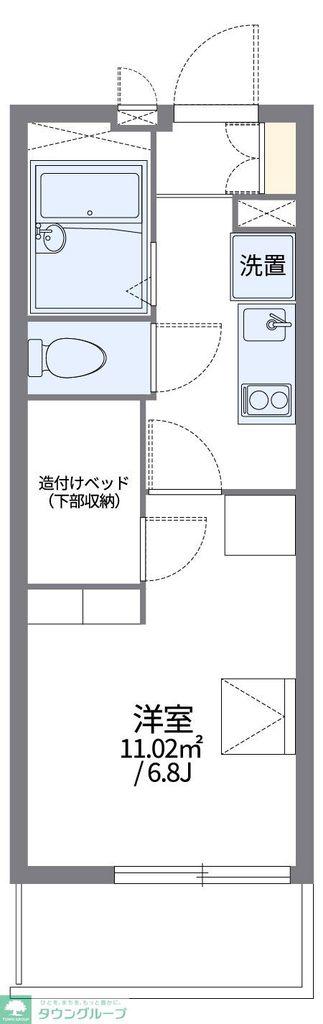 レオパレス東金(1K/2階)の間取り写真