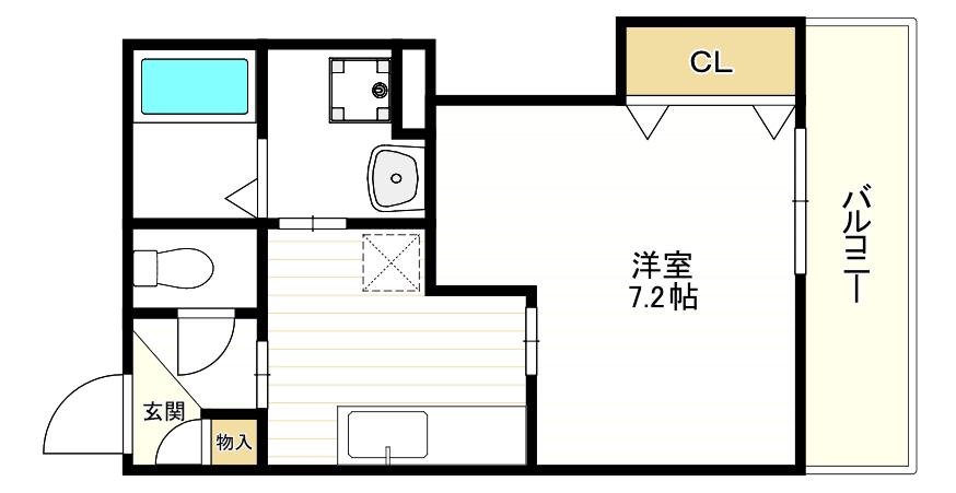 今川共同(1K/3階)の間取り写真