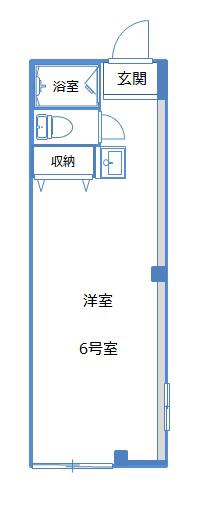 赤塚フレンズ(ワンルーム/2階)の間取り写真