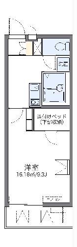 レオパレスソレーユIII(1K/3階)の間取り写真