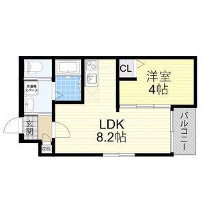 H-MAISON大正II(1LDK/1階)の間取り写真