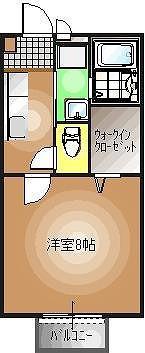 ミカハウス(1K/1階)の間取り写真
