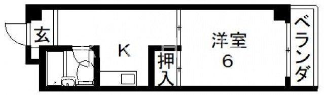 メゾンドールコトブキ(1DK/3階)の間取り写真
