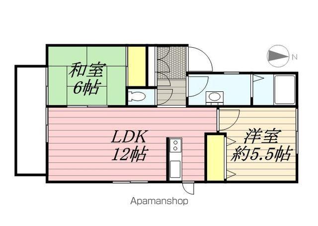 メイプルタウン(2LDK/2階)の間取り写真