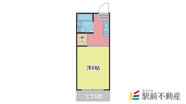 フォーサイト上津RENATUS(1K/3階)の間取り写真
