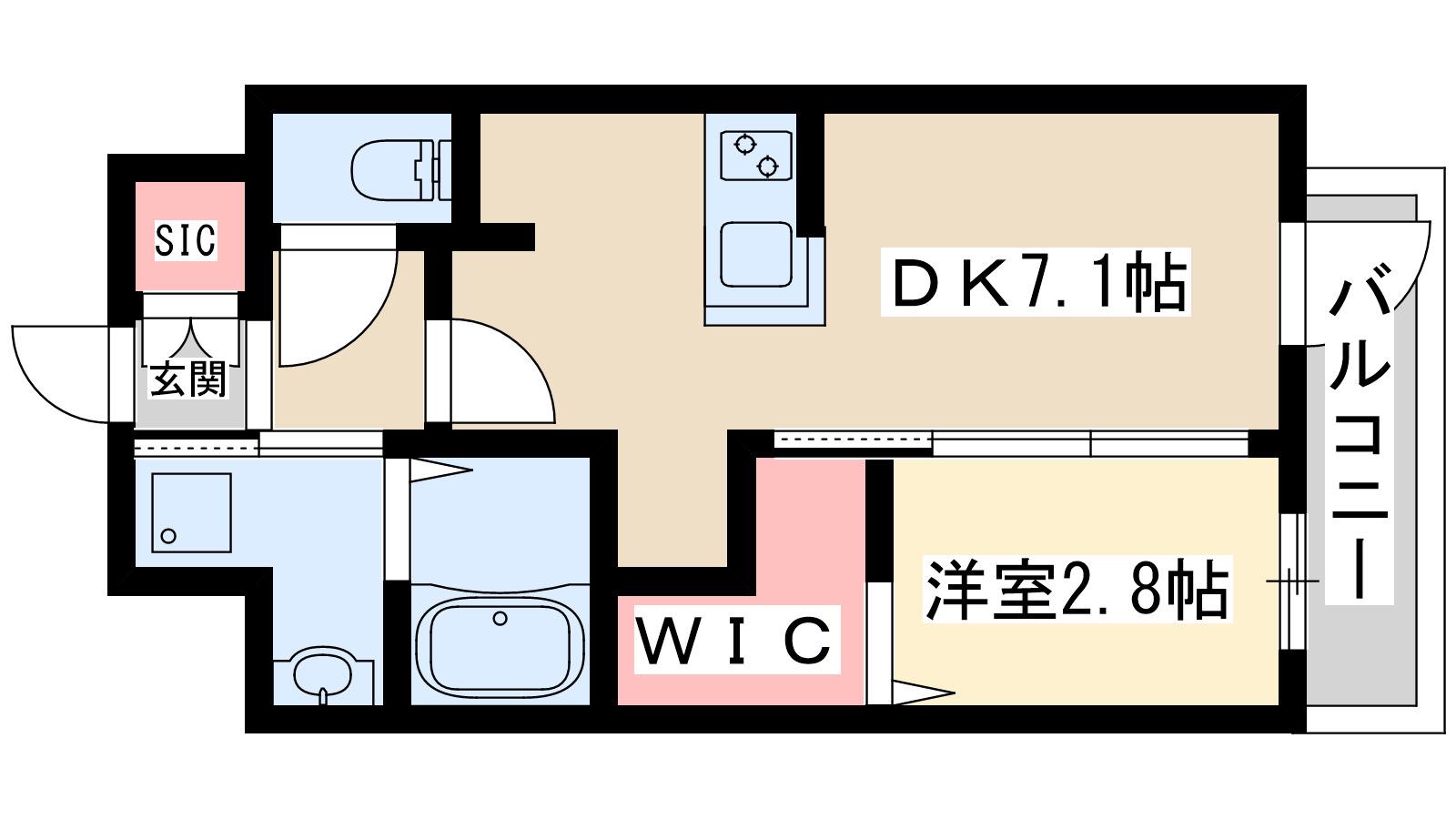 エステムコート新大阪16パルス(1DK/9階)の間取り写真