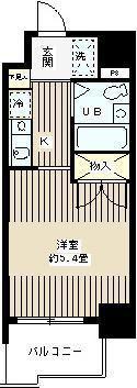 フォレスタ御苑前(1K/7階)の間取り写真