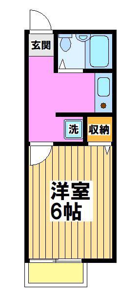 プレジールクレール(1K/1階)の間取り写真