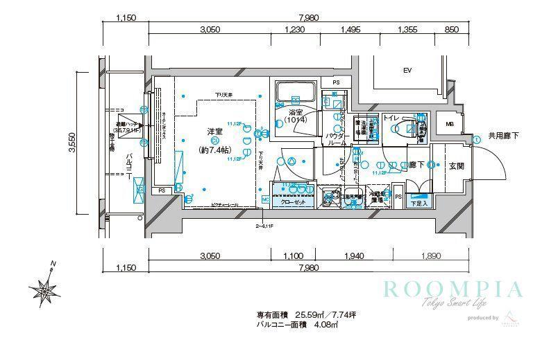 メインステージ板橋本町駅前II(1K/6階)の間取り写真