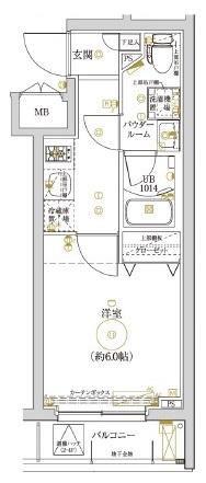 LUMEED横濱山手(1K/2階)の間取り写真