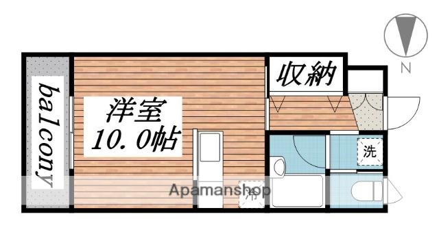 プレサージュ(ワンルーム/2階)の間取り写真