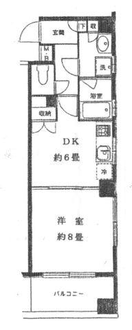 なあ・ま成岩(1DK/6階)の間取り写真