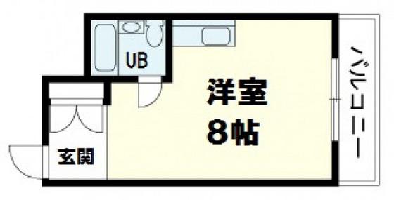 GRADO横川(ワンルーム/3階)の間取り写真