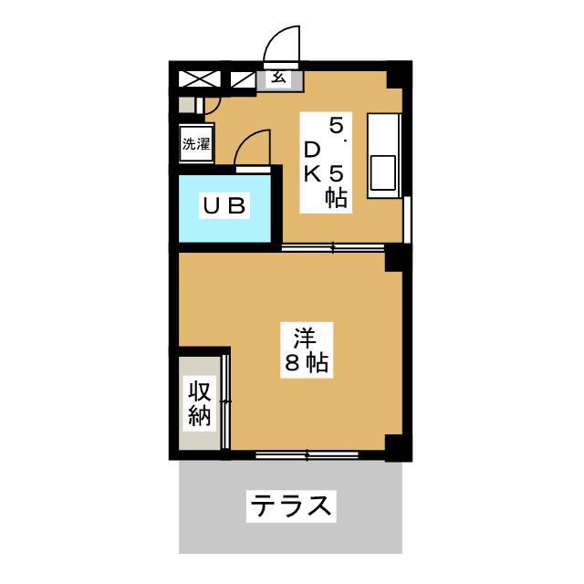 アンソン御殿山(1DK/1階)の間取り写真