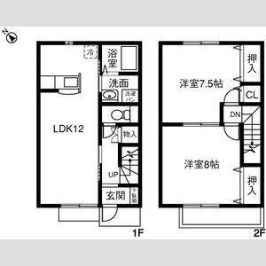 PRIM ROSE(2LDK/1階)の間取り写真
