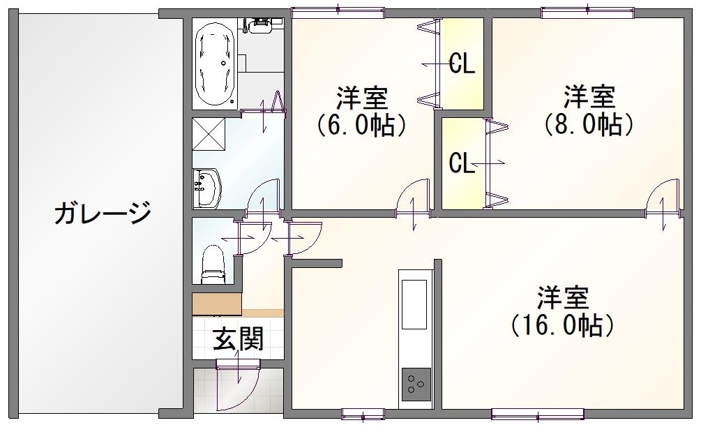 TOKI VILLAS TAKOE(2LDK/1階)の間取り写真
