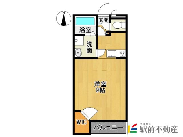 レオパレスひまわりII(1K/1階)の間取り写真