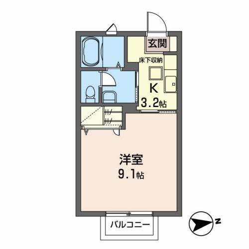 パルシオ イースト(1K/1階)の間取り写真