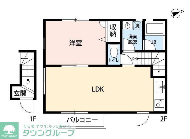 小金井レジデンツ フィレンツェ(1LDK/2階)の間取り写真